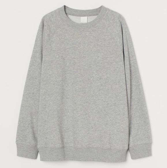⛔️Sold⛔️🆕️NWT H&M Sweatshirt in "Gray Melange" - Picture 2 of 12